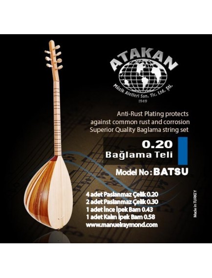 Bağlama Tel Takım 0.20 BATSU